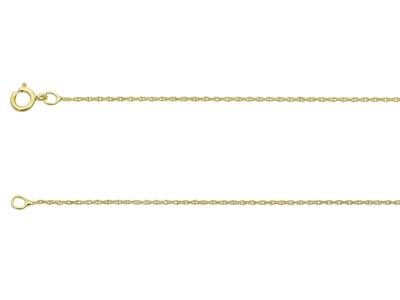 9ct Yellow Gold 0.5mm Rope Chain   1640cm Unhallmarked