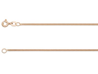 9ct Red Gold 1.3mm Curb Chain      1640cm Hallmarked