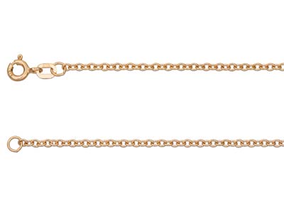 9ct Red Gold 2mm Trace Chain       18