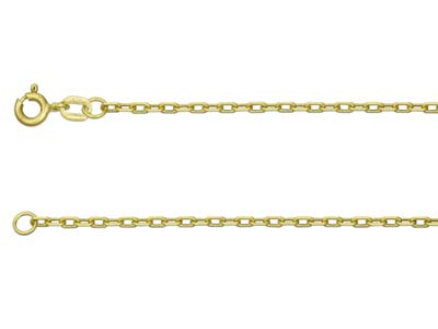 9ct Yellow Gold 2.0mm Square       Diamond Cut Belcher Chain 1640cm Hallmarked