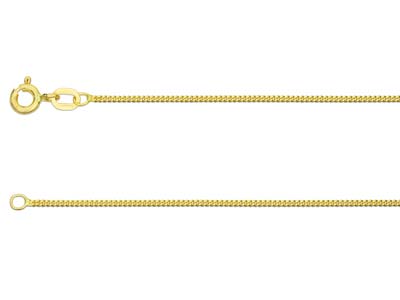18ct Yellow Gold 1mm Diamond Cut   Curb Chain 1640cm Hallmarked