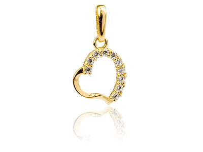 9ct-Yellow-Gold-Heart-Outline------Pe...