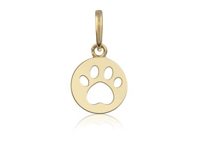 9ct-Yellow-Gold-Paw-Print-Outline--Pe...
