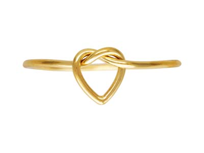 Gold Filled Heart Love Knot Design Ring Medium