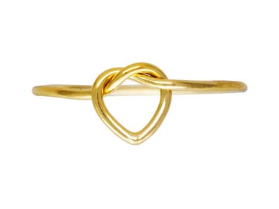 Gold Filled Heart Love Knot Design Ring Small - Standard Image - 1