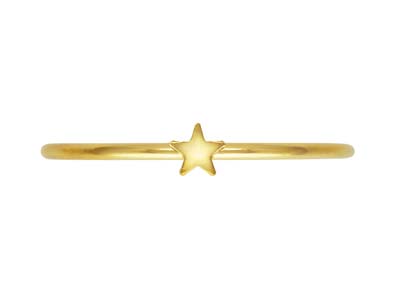 Gold Filled Star Design Stacking   Ring Medium - Standard Image - 1