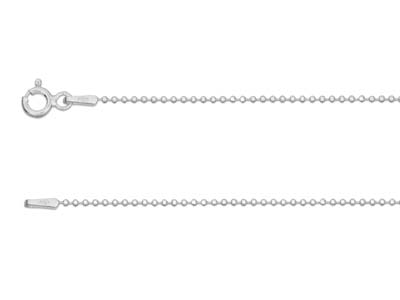 Sterling Silver 1.2mm Ball Chain    1640cm Unhallmarked 100 Recycled Silver