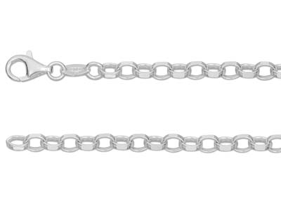 Sterling Silver 4.0mm Diamond Cut  Belcher Chain 1845cm Hallmarked, 100 Recycled Silver