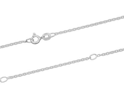 Sterling Silver 1.6mm Extendable   Belcher Chain 16-18