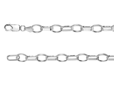 Sterling Silver 4.45mm Oval Belcher Chain 2050cm, 100 Recycled       Silver