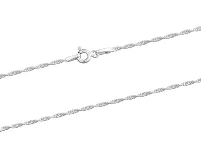 Sterling Silver 1.5mm Twisted Curb Chain 18