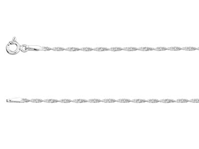 Sterling Silver 1.5mm Twisted Curb Chain 22