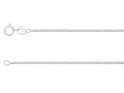 Sterling Silver 1.2mm Diamond Cut  Curb Chain 1845cm Unhallmarked   100 Recycled Silver