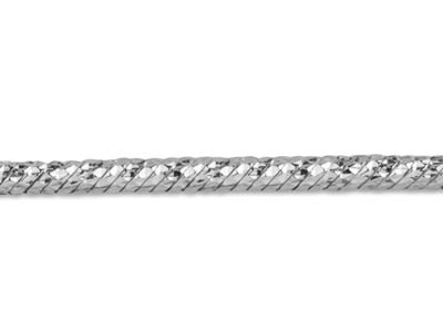 Sterling Silver 1.8mm Diamond Cut  Fancy Snake Chain 18