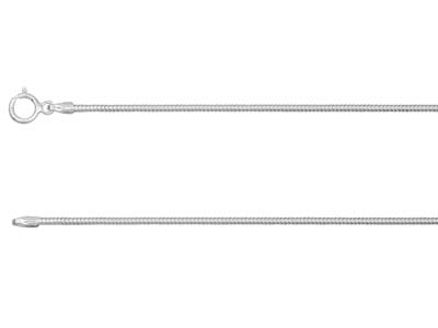 Sterling Silver 1.2mm Diamond Cut  Round Snake Chain 18