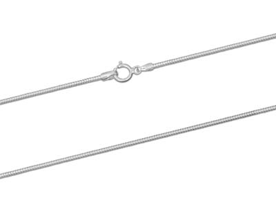 Sterling Silver 1.2mm Diamond Cut  Round Snake Chain 22