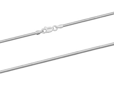 Sterling Silver 1.6mm Diamond Cut  Round Snake Chain 20