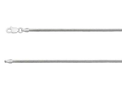 Sterling Silver 1.4mm Round Snake  Chain 22