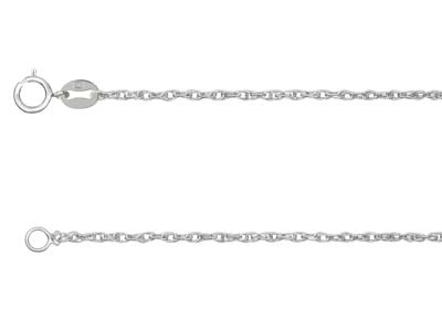 Sterling Silver 1.5mm Rope Chain    1640cm Unhallmarked 100 Recycled Silver