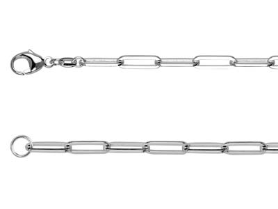 Sterling Silver 3.5mm Wide Square  Wire Trace Chain, 1845cm,        Hallmarked, 100 Recycled Silver
