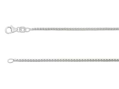 Sterling Silver 1.6mm Rounded Box  Chain 1845cm Unhallmarked