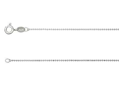 Sterling Silver 1.0mm Diamond Cut  Ball Chain 2050cm Unhallmarked   100 Recycled Silver