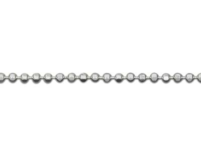 Sterling Silver 1.2mm Diamond Cut  Ball Chain 16