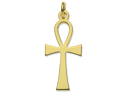 9ct Yellow Gold Cross, Medium Ankh No.25 Unhallmarked - Standard Image - 1