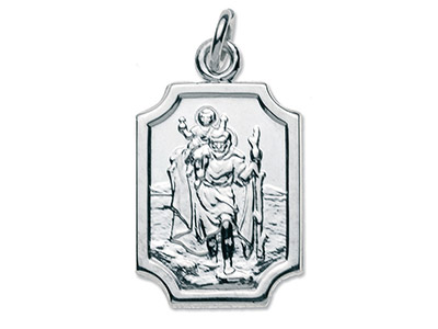 Sterling Silver St. Christopher,   Small Plaque