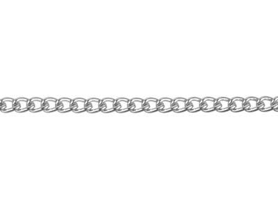 Silver Plated 2.8mm Loose Curb     Chain 1 Metre Length - Standard Image - 1