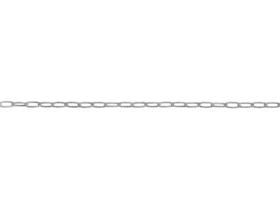 Sterling Silver 2.9mm Loose Wide   Oval Twist Trace Chain, 100       Recycled Silver