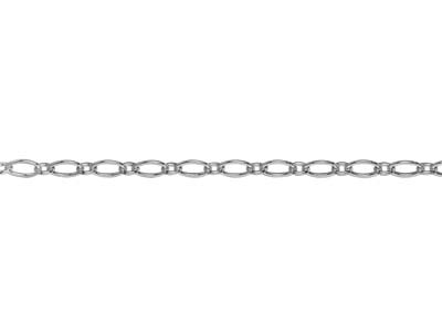 Sterling Silver 5.9mm Loose Figaro Baroque Trace Chain, 100% Recycled Silver - Standard Image - 1