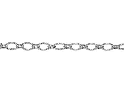 Sterling Silver 4mm Loose Figaro   Baroque Trace Two Part Chain, 100% Recycled Silver - Standard Image - 3