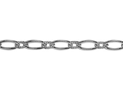 Sterling Silver 5.5mm Loose Figaro Baroque Trace Two Part Chain, 100% Recycled Silver - Standard Image - 3