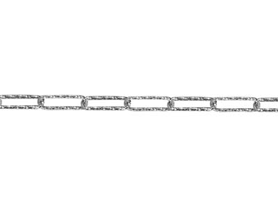Sterling Silver 3.5mm Loose Sparkle Long Link Round Wire Chain, 100%    Recycled Silver - Standard Image - 3