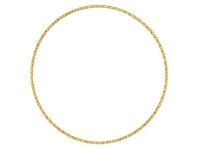Gold Filled 1.3mm Sparkle Wire     Stacking Bangle - Standard Image - 1