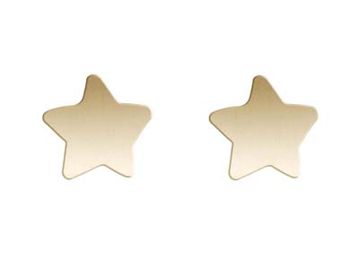 9ct Yellow Gold Star Design Stud   Earring - Standard Image - 1