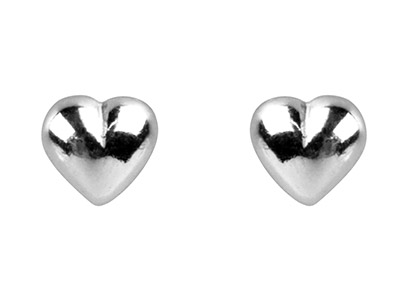 Sterling Silver Earrings Heart Stud