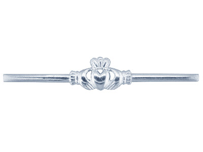 Sterling Silver Flat Ring Df8381    1.85mm Hallmarked Pierced Maids     Claddagh Extra Heavy, 100 Recycled Silver