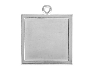 Fine Silver Pendant Cpm82 1.50mm    Fully Annealed Blank Square 14.5mm, 100 Recycled Silver