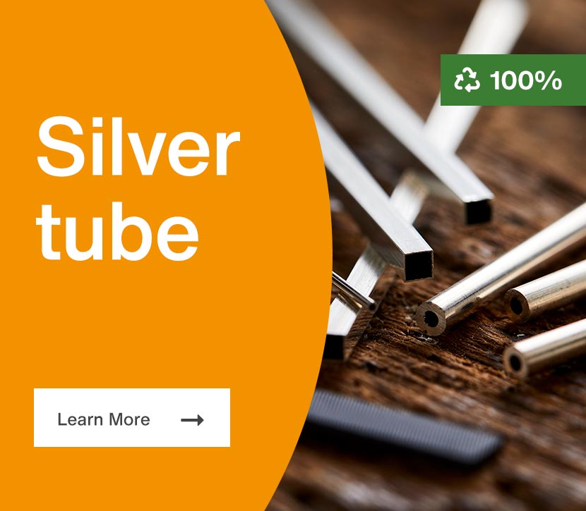 Silver tube (recycled logo)