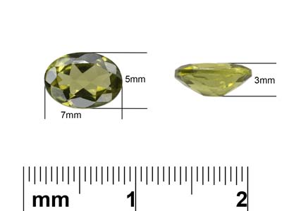 Peridot, Oval, 7x5mm - Standard Image - 3