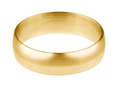 18ct Yellow Gold Blended Court     Wedding Ring 5.0mm, Size J, 1.3mm  Wall, Hallmarked, Wall Thickness   1.30mm, 100% Recycled Gold - Standard Image - 1