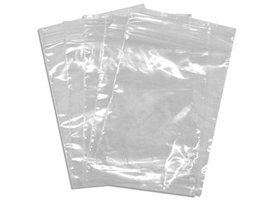 Clear Plastic Bags Small 60x60mm Resealable Pack of 100 - cooksongold.com