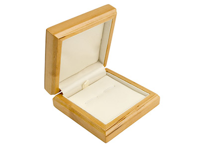 Wooden Cufflink Box, Maple Colour - Standard Image - 2