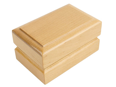 Wooden Double Ring Box, Maple      Colour - Standard Image - 3