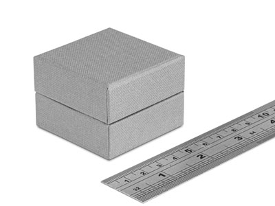 Grey Textured Eco Ring Box - Standard Image - 3