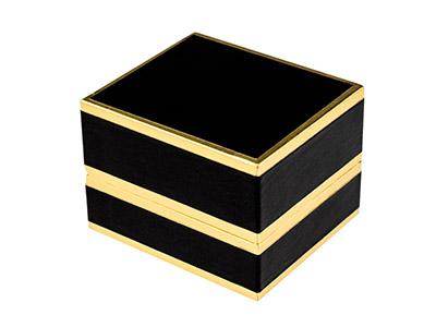 Black And Gold 2 Tone Ring Box - Standard Image - 2