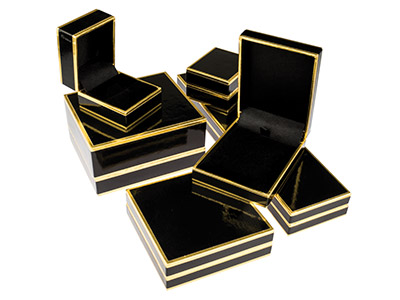 Black And Gold 2 Tone Ring Box - Standard Image - 3