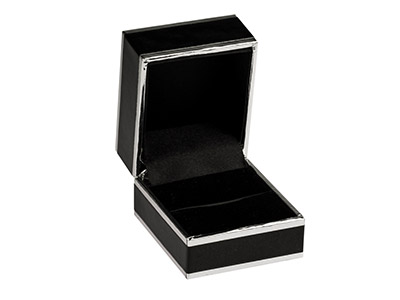 Black And Silver 2 Tone Ring Box